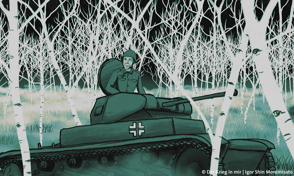 18_Der-Krieg-in-mir_ZDF_1_Animation_Panzer_c_Igor-Shin-Moromisato_web.jpg Animation Panzer Träume vom Krieg in Dokumentarfilm "Der Krieg in mir"