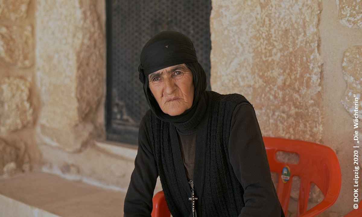 Filmstill "Die Wächterin", abgebildet ist eine alte orthodoxe Nonne