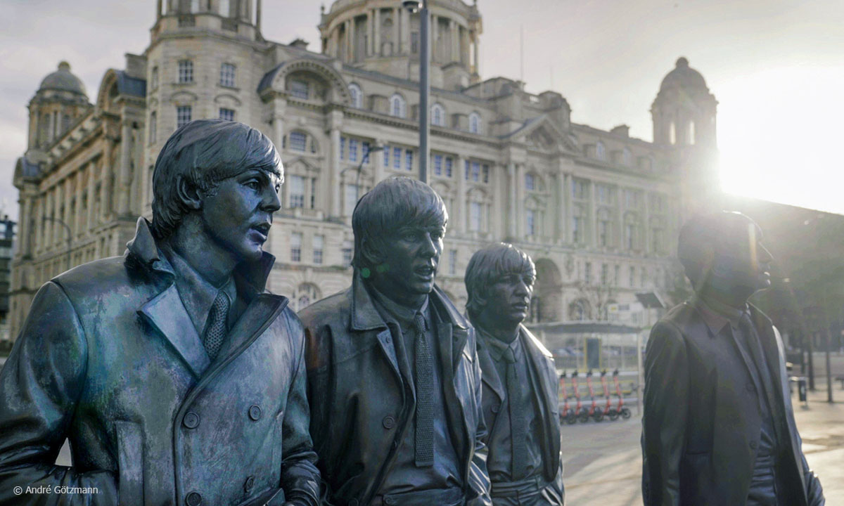 Bronzenes Denkmal der Beatles in Liverpool, © André Götzmann