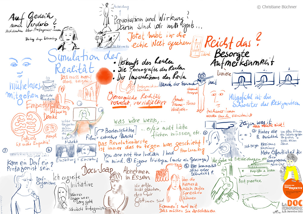 Graphic Recording zum Impulsvortrag, gezeichnet von Christiane Büchner