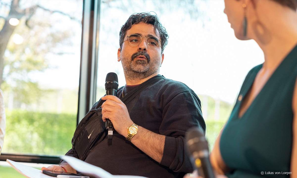 Roman Brodmann Kolloquium: Eindrücke vom Panel "Unruhe stiften"; © Lukas von Loeper