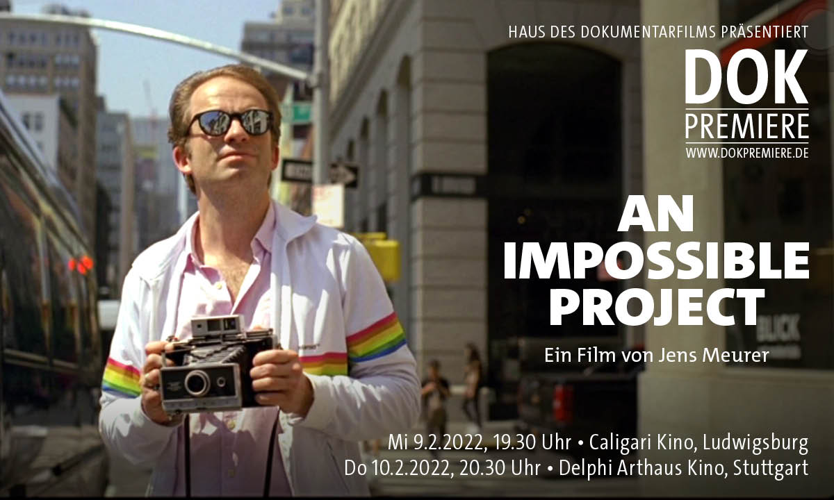 Postkarte für die Dok Premiere von "An Impossible Project": Der Doc in den Straßen Wiens mit Sofortbildkamera