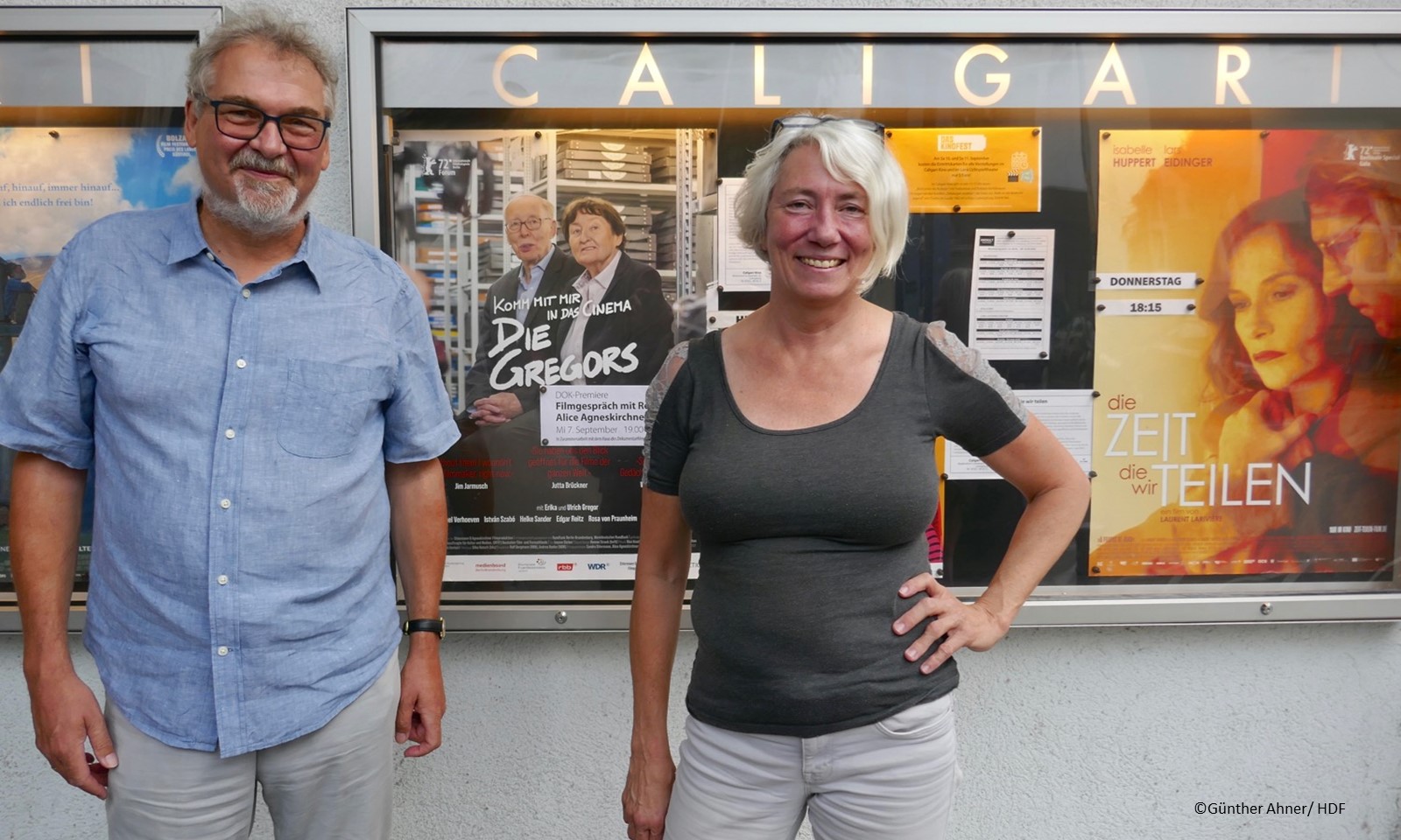 DOKPremiere Gregors CaligariLB KayHoffmann AliceAgneskirchner vorPlakat by GuentherAhner HDF