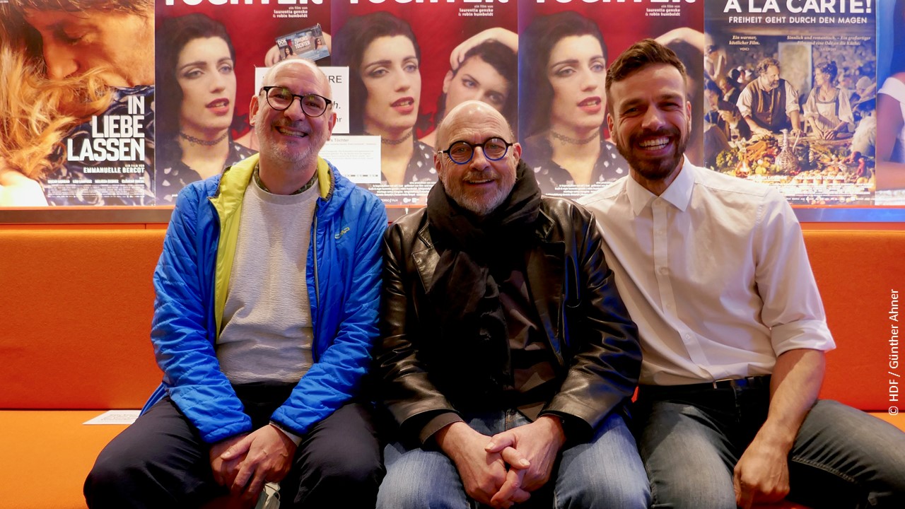DOK Premiere Stuttgart Zuhurs Töchter Produzenten Erik Winker Ümit Uludağ und Goggo Gensch c HDF Günther Ahner web