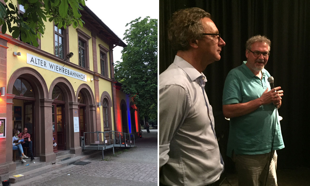 Im KoKi Freiburg führten Jörg Schöning (links) und Kay Hoffmann (rechts) durch das Filmprogramm