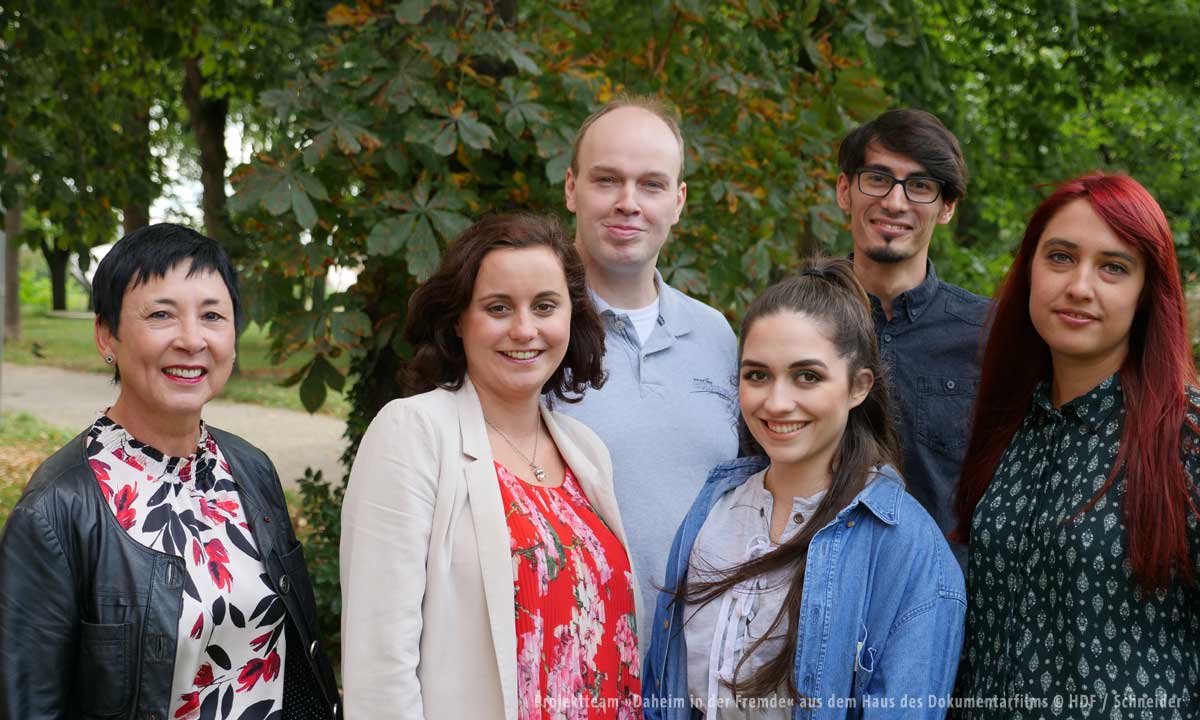 Projektteam »Daheim in der Fremde« aus dem Haus des Dokumentarfilms © HDF / Schneider