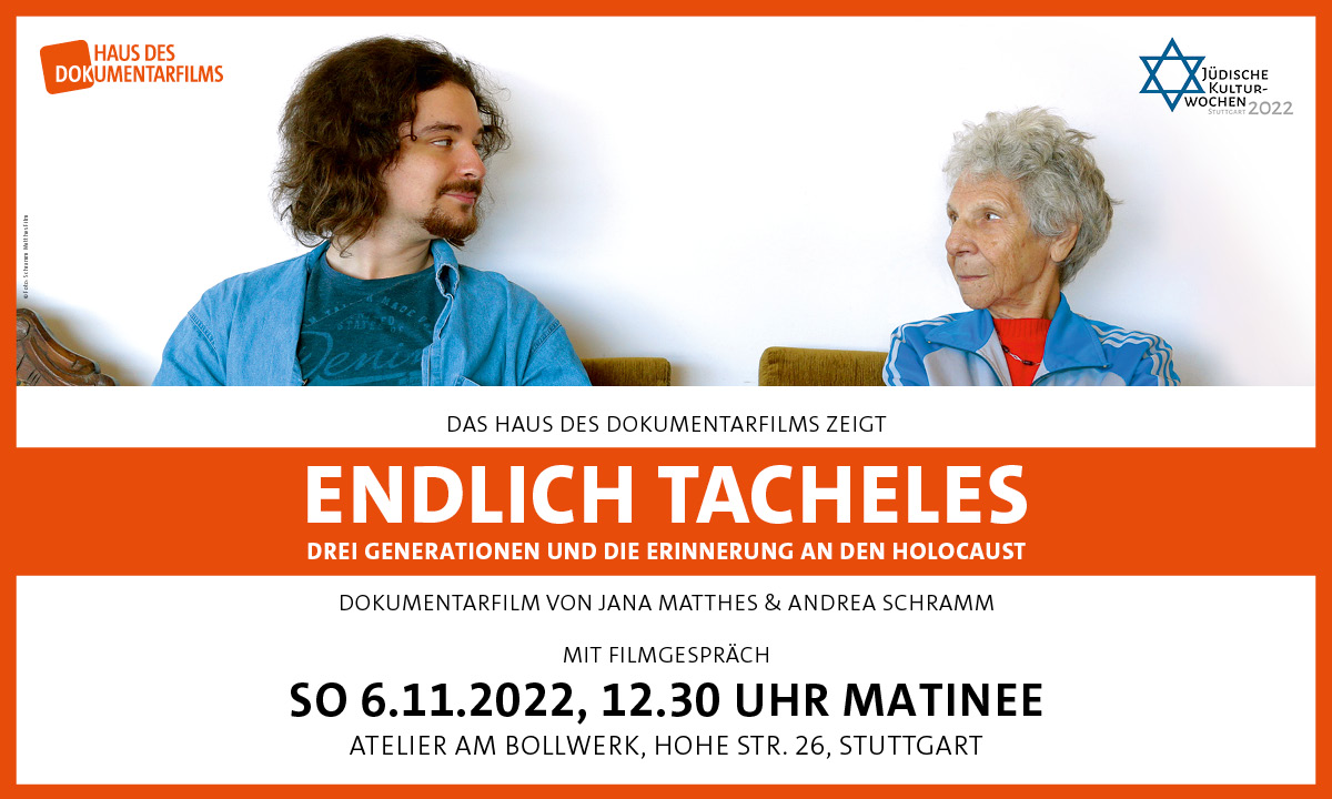 Hauptvisual: ENDLICH TACHELES bei den Jüdischen Kulturwochen Stuttgart